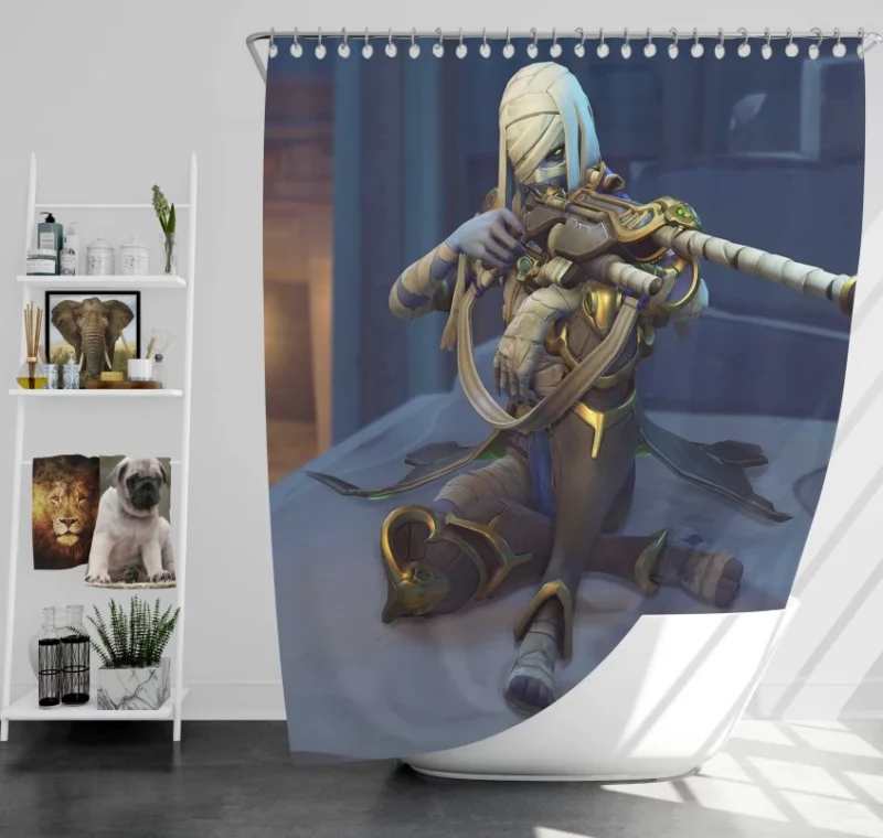 Overwatch Ana Bath Shower Curtain