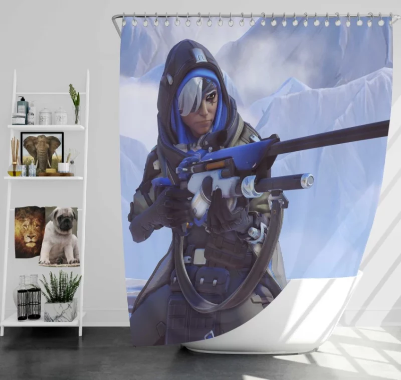 Overwatch Ana Quality Bath Shower Curtain