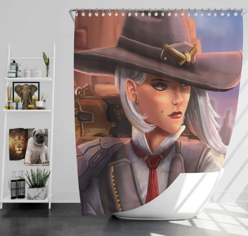 Overwatch Ashe B.o.b. High Quality Bath Shower Curtain