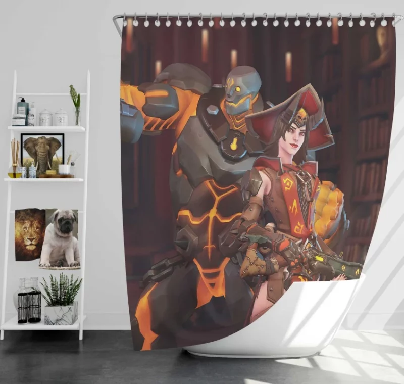 Overwatch Ashe Bath Shower Curtain