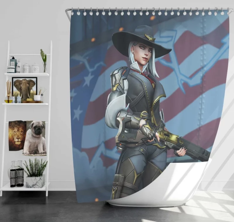 Overwatch Ashe Quality Bath Shower Curtain