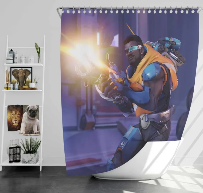 Overwatch Baptiste High Quality Bath Shower Curtain