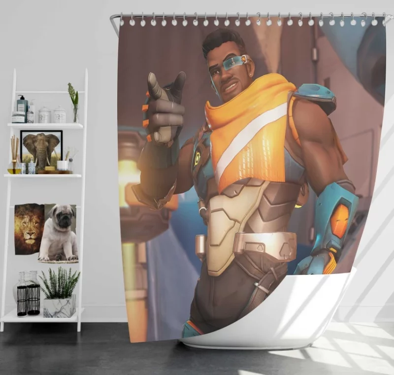 Overwatch Baptiste Super Bath Shower Curtain