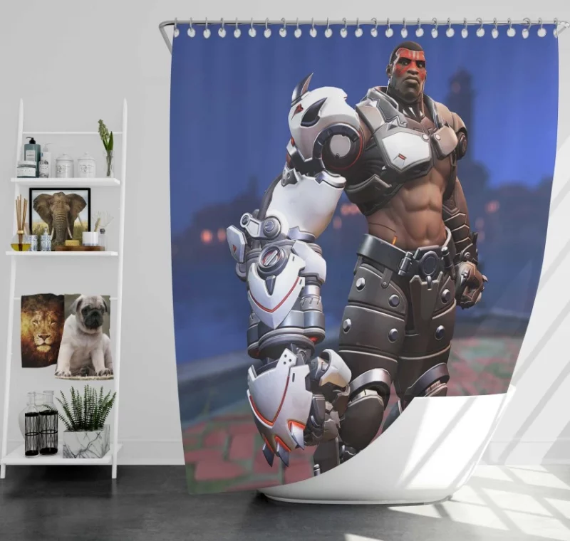 Overwatch Doomfist High Quality Bath Shower Curtain