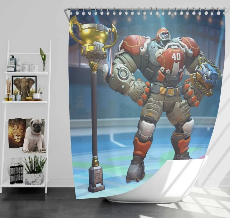 Overwatch Doomfist Quality Bath Shower Curtain