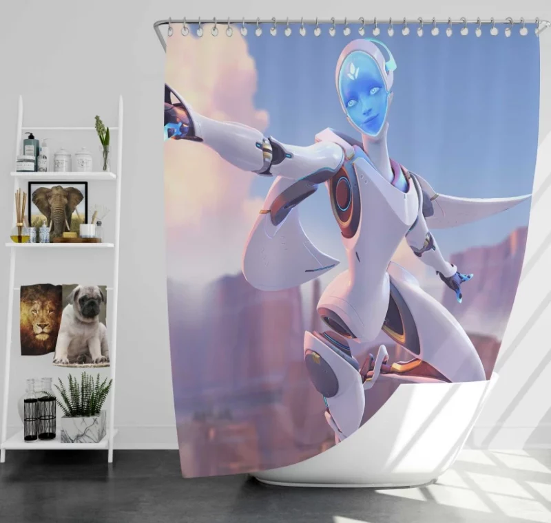 Overwatch Echo Awesome Bath Shower Curtain