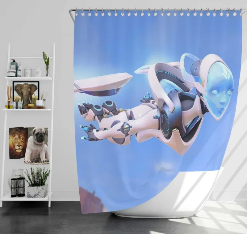 Overwatch Echo High Quality Bath Shower Curtain