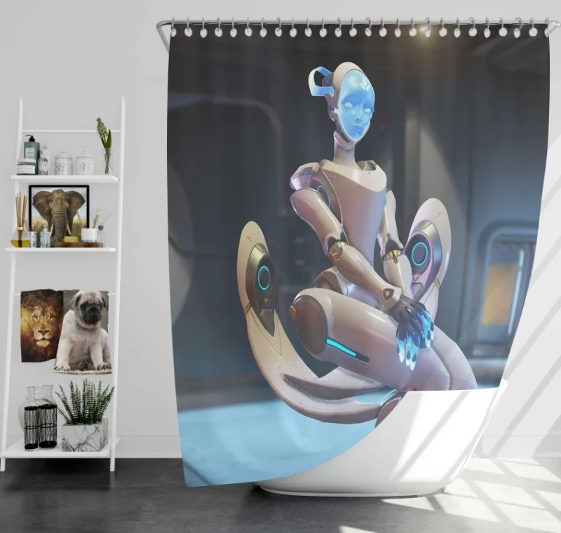 Overwatch Echo Super Bath Shower Curtain