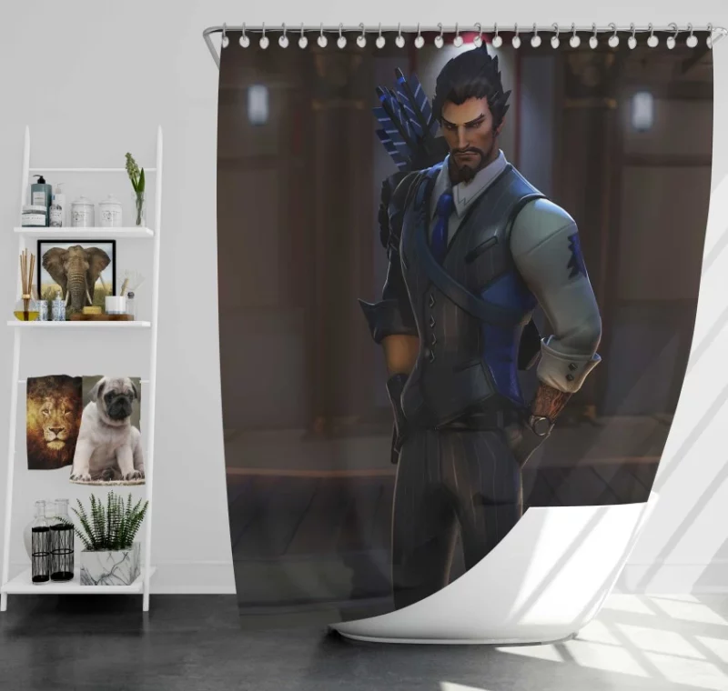 Overwatch Hanzo Awesome Bath Shower Curtain