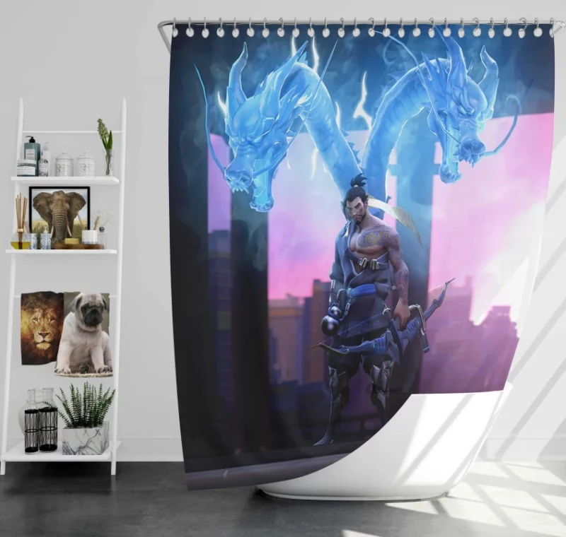 Overwatch Hanzo Bath Shower Curtain