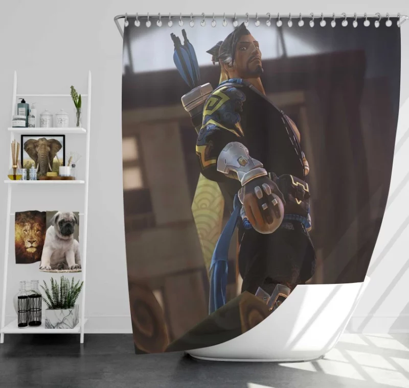 Overwatch Hanzo Outstanding Bath Shower Curtain