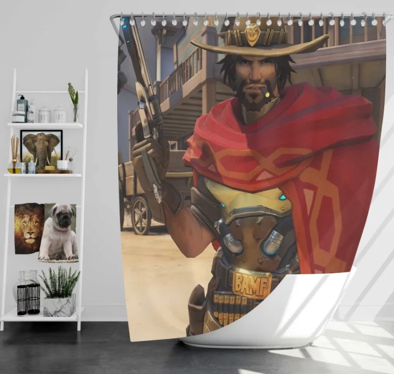 Overwatch Jesse Mccree Mccree Modern Bath Shower Curtain