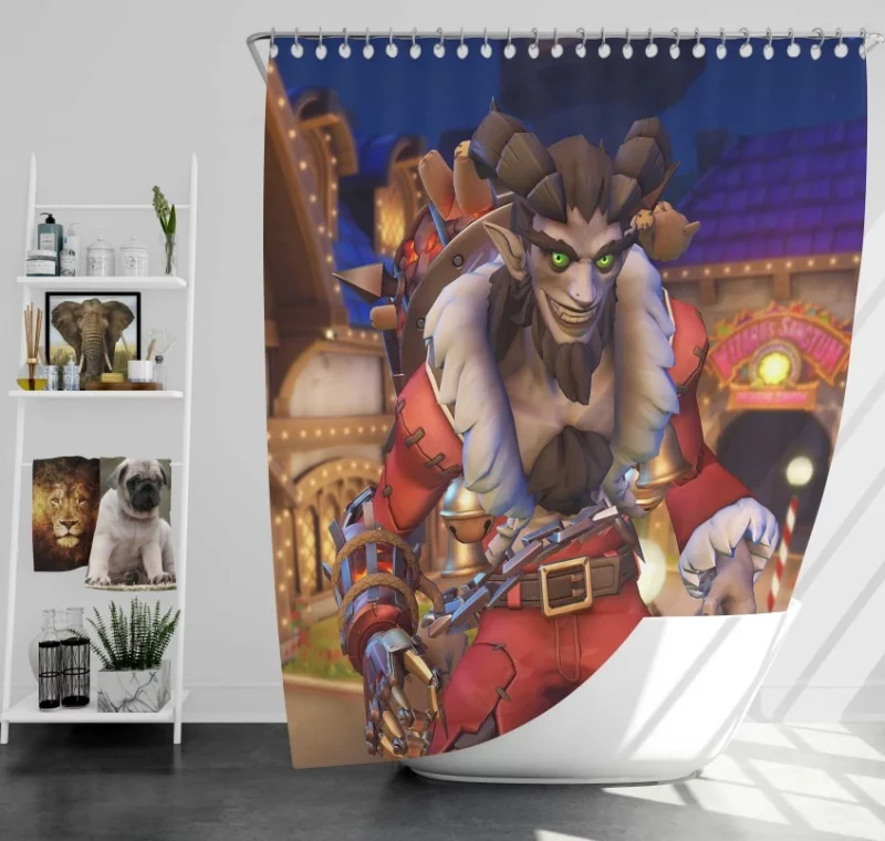 Overwatch Junkrat Super Bath Shower Curtain