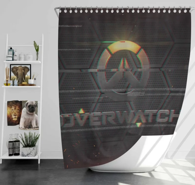 Overwatch Logo Bath Shower Curtain