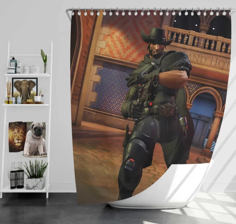 Overwatch Mccree Amazing Quality Bath Shower Curtain