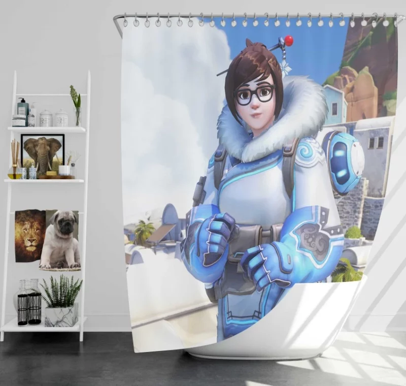 Overwatch Mei Amazing Bath Shower Curtain