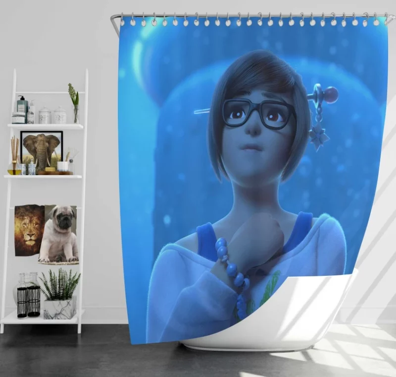 Overwatch Mei Amazing Quality Bath Shower Curtain