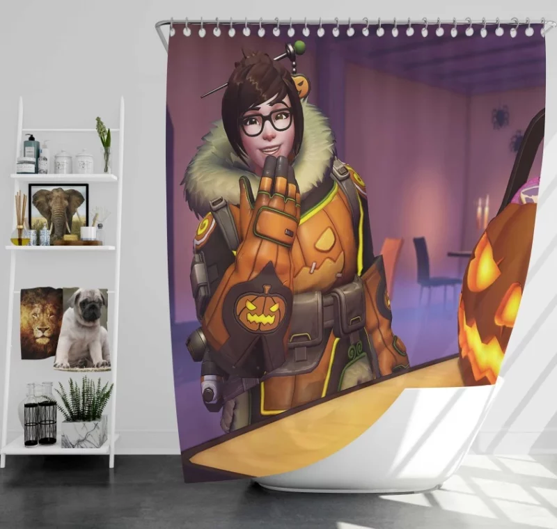 Overwatch Mei Awesome Bath Shower Curtain