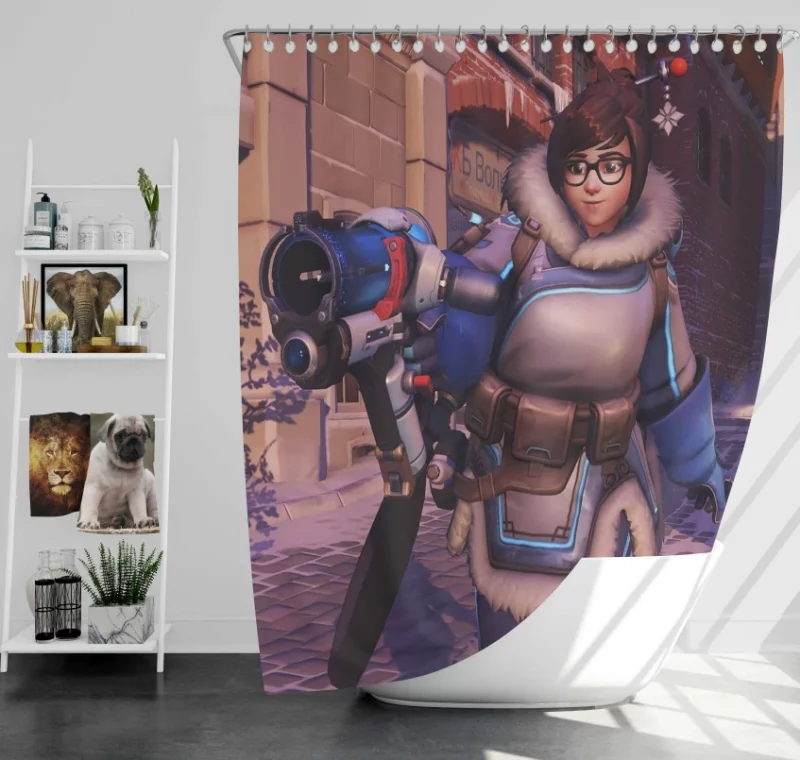 Overwatch Mei Quality Bath Shower Curtain