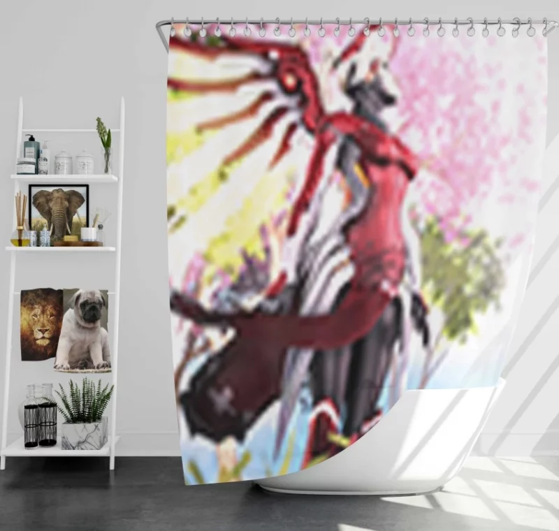 Overwatch Mercy Incredible Quality Bath Shower Curtain