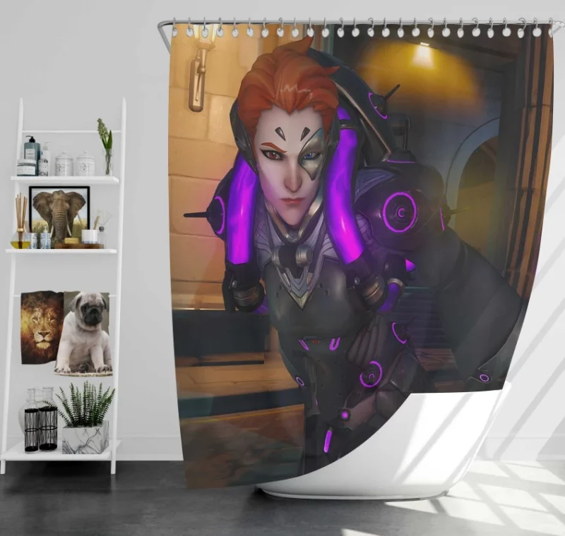 Overwatch Moira Modern Stylish Bath Shower Curtain