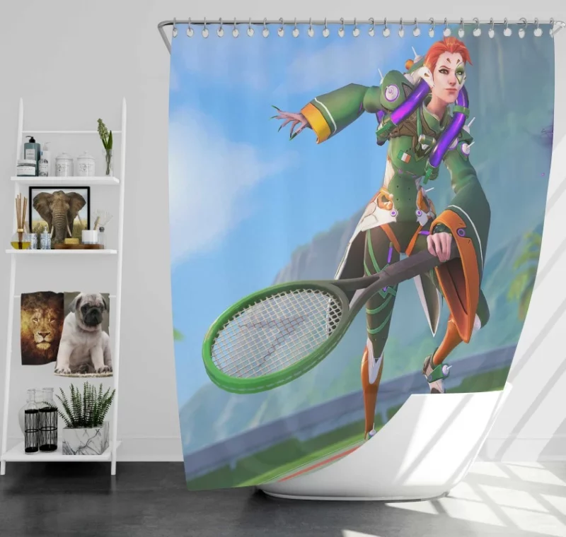 Overwatch Moira Super Quality Bath Shower Curtain