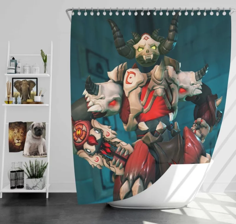 Overwatch Orisa Bath Shower Curtain