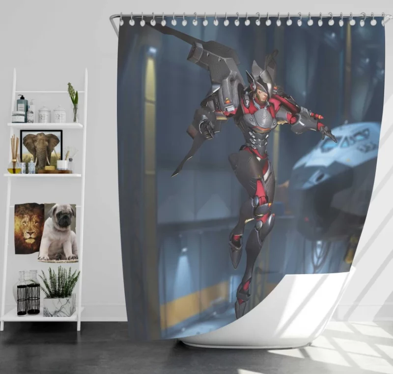 Overwatch Pharah Bath Shower Curtain