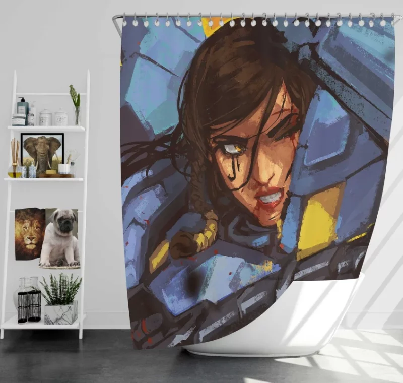 Overwatch Pharah Fantastic Bath Shower Curtain