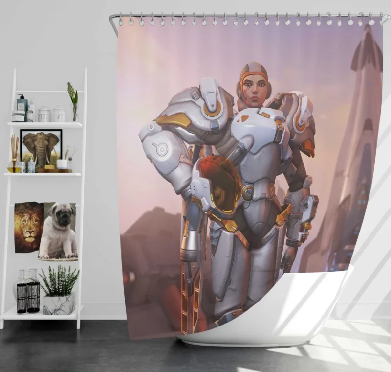 Overwatch Pharah Hight Quality Bath Shower Curtain