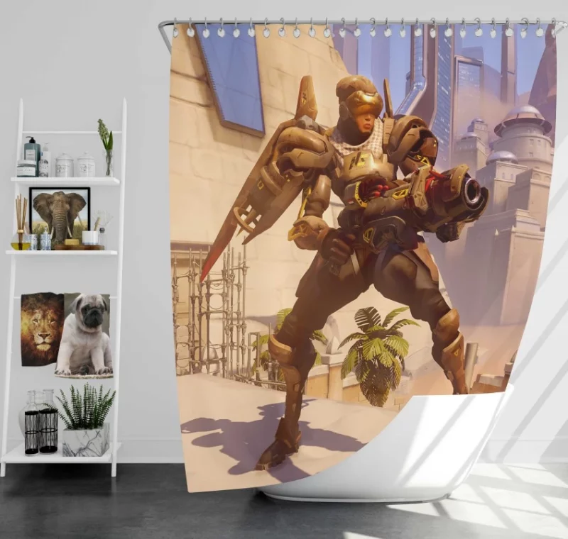 Overwatch Pharah Super Quality Bath Shower Curtain