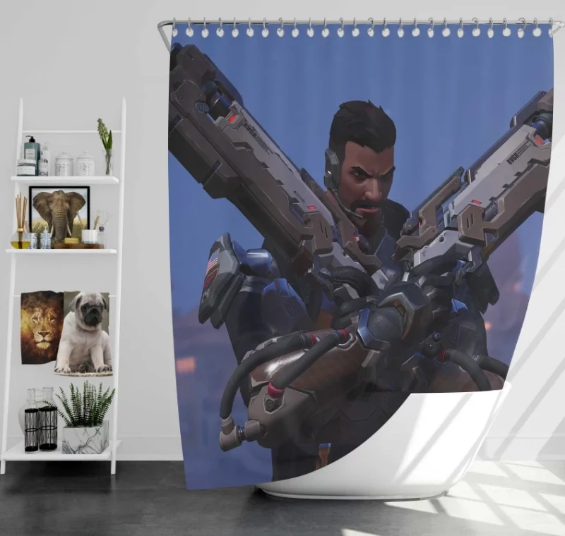 Overwatch Reaper Awesome Bath Shower Curtain