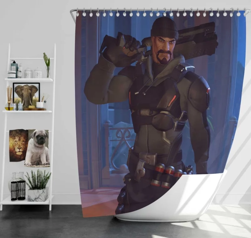 Overwatch Reaper High Quality Bath Shower Curtain