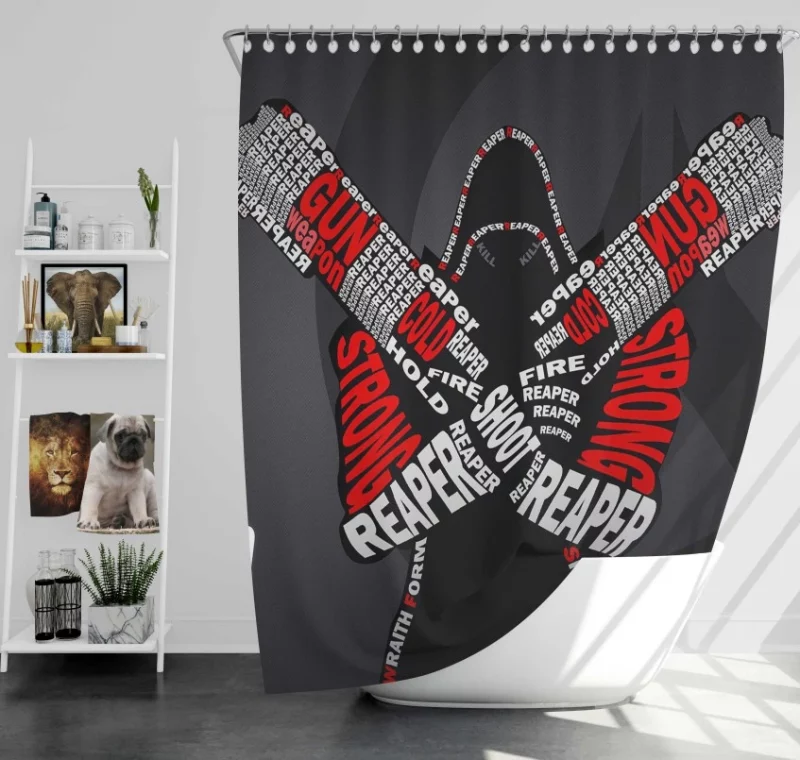 Overwatch Reaper Incredible Bath Shower Curtain