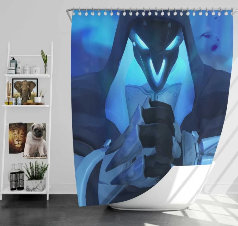 Overwatch Reaper Themed Bath Shower Curtain