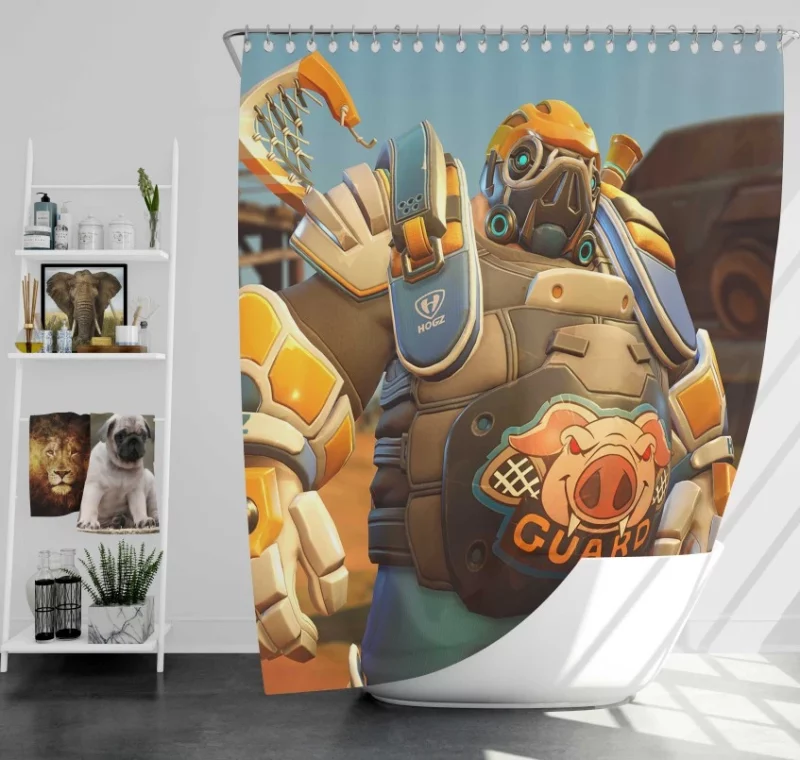 Overwatch Roadhog Quality Bath Shower Curtain