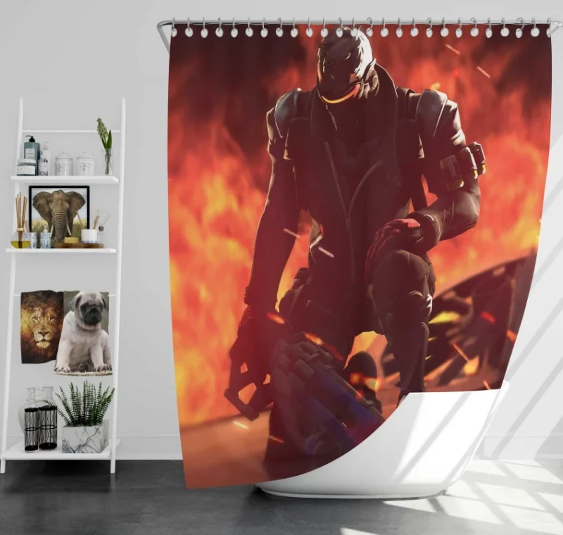 Overwatch Soldier 76 Super Quality Bath Shower Curtain