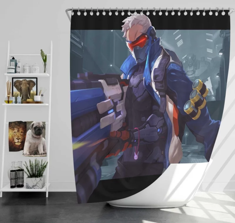 Overwatch Soldier 76 Wonderful Bath Shower Curtain