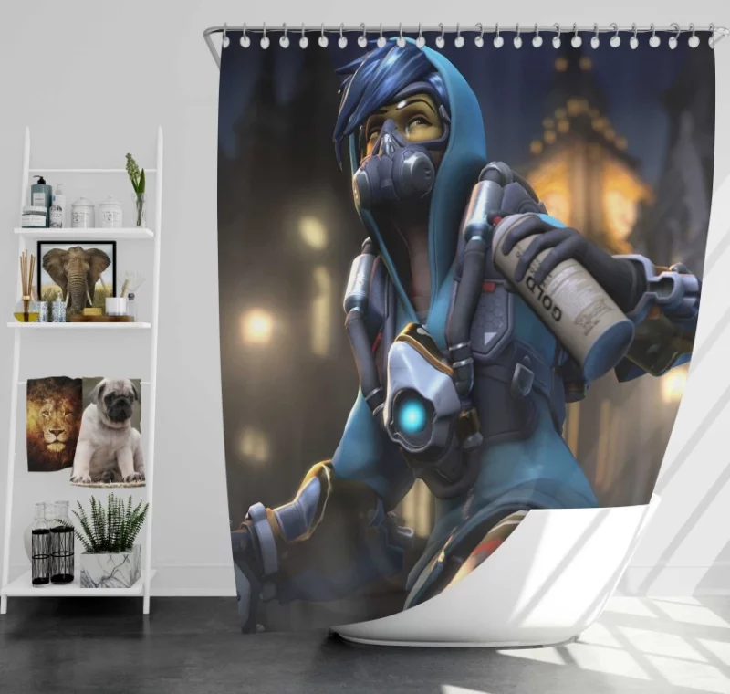 Overwatch Tracer Beautiful Bath Shower Curtain