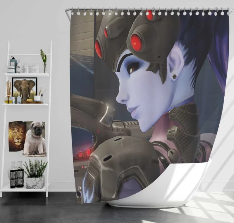 Overwatch Widowmaker 2 Bath Shower Curtain