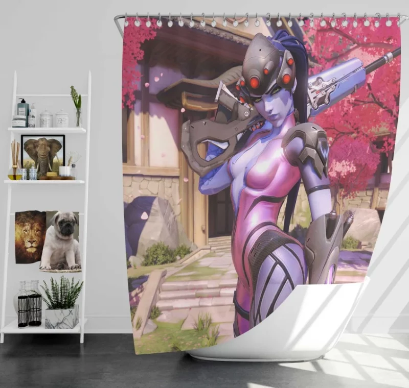 Overwatch Widowmaker 4 Bath Shower Curtain