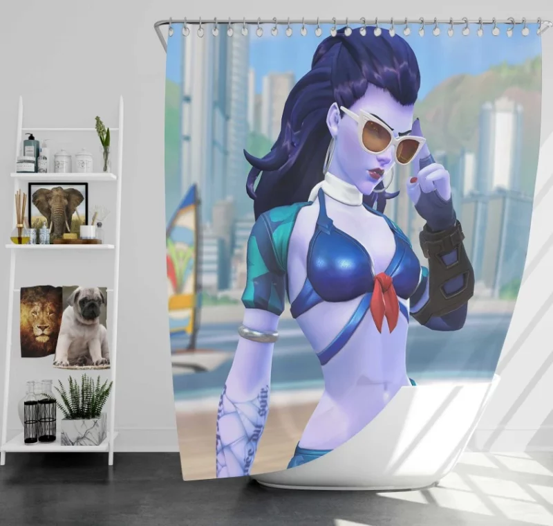 Overwatch Widowmaker Amazing Bath Shower Curtain