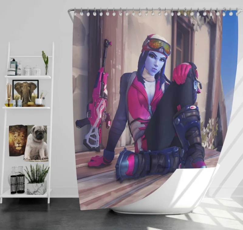 Overwatch Widowmaker Awesome Quality Bath Shower Curtain