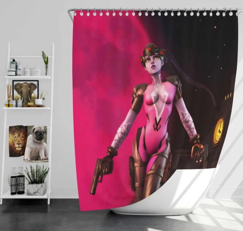 Overwatch Widowmaker Outstanding Quality Bath Shower Curtain