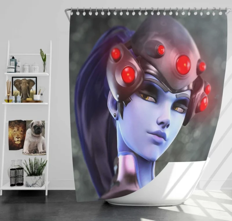 Overwatch Widowmaker Stylish Bath Shower Curtain