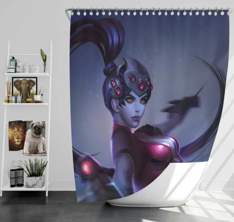 Overwatch Widowmaker Super Bath Shower Curtain