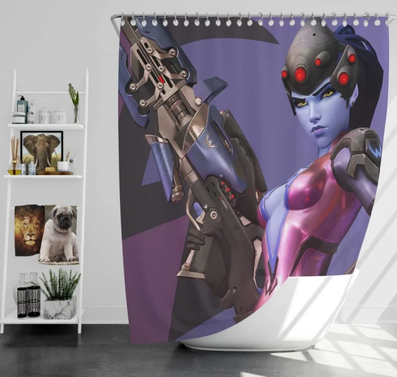 Overwatch Widowmaker Wonderful Bath Shower Curtain