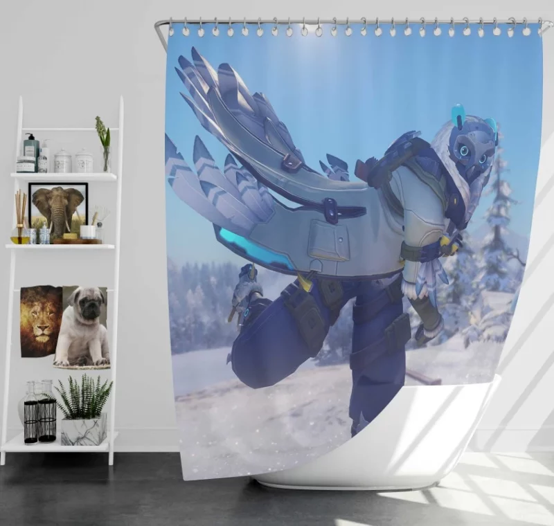 Overwatch Winter Wonderland 2017 Ana Bath Shower Curtain