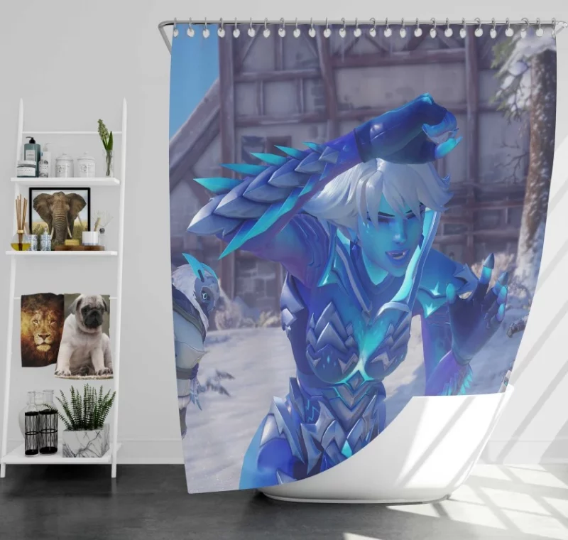 Overwatch Winter Wonderland 2017 Sombra Soldier 76 Roadhog Ana Bath Shower Curtain