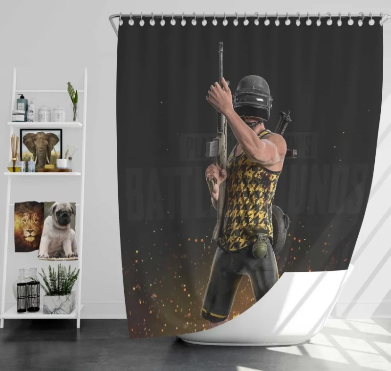 PUBG Bath Shower Curtain